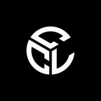création de logo de lettre ccl sur fond noir. concept de logo de lettre initiales créatives ccl. conception de lettre ccl. vecteur