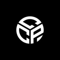 création de logo de lettre ccp sur fond noir. concept de logo de lettre initiales créatives ccp. conception de lettre ccp. vecteur