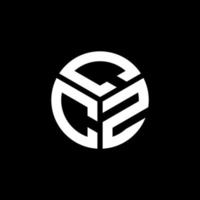 création de logo de lettre ccz sur fond noir. concept de logo de lettre initiales créatives ccz. conception de lettre ccz. vecteur