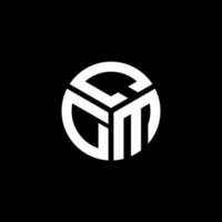 création de logo de lettre cdm sur fond noir. concept de logo de lettre initiales créatives cdm. conception de lettre de mdc. vecteur
