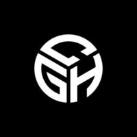 création de logo de lettre cgh sur fond noir. concept de logo de lettre initiales créatives cgh. conception de lettre cgh. vecteur