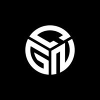 création de logo de lettre cgn sur fond noir. concept de logo de lettre initiales créatives cgn. conception de lettre cgn. vecteur