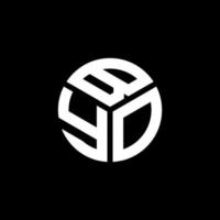 création de logo de lettre byo sur fond noir. byo concept de logo de lettre initiales créatives. conception de lettre byo. vecteur