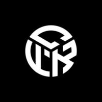 création de logo de lettre cfk sur fond noir. concept de logo de lettre initiales créatives cfk. conception de lettre cfk. vecteur