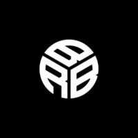 création de logo de lettre brb sur fond noir. concept de logo de lettre initiales créatives brb. conception de lettre brb. vecteur