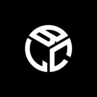 création de logo de lettre blc sur fond noir. concept de logo de lettre initiales créatives blc. conception de lettre blc. vecteur