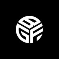 création de logo de lettre bgf sur fond noir. concept de logo de lettre initiales créatives bgf. conception de lettre bgf. vecteur