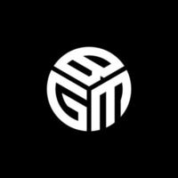 création de logo de lettre bgm sur fond noir. concept de logo de lettre initiales créatives bgm. conception de lettre bgm. vecteur