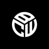 création de logo de lettre bcw sur fond noir. bcw creative initiales lettre logo concept. conception de lettre bcw. vecteur