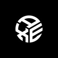 création de logo de lettre de hache sur fond noir. concept de logo de lettre initiales créatives hache. conception de lettre de hache. vecteur
