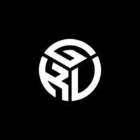 création de logo de lettre gkv sur fond noir. concept de logo de lettre initiales créatives gkv. conception de lettre gkv. vecteur