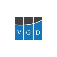 création de logo de lettre vgd sur fond blanc. concept de logo de lettre initiales créatives vgd. conception de lettre vgd. vecteur