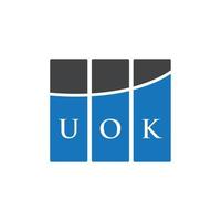 création de logo de lettre uok sur fond blanc. concept de logo de lettre initiales créatives uok. conception de lettre uok. vecteur