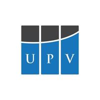 création de logo de lettre upv sur fond blanc. concept de logo de lettre initiales créatives upv. conception de lettre upv. vecteur