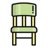 icône de vecteur de chaise, icône de l'école et de l'éducation