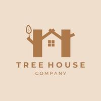 arbre, maison, business, logo, vecteur, illustration, conception vecteur