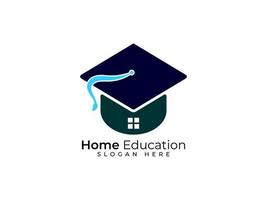 création de logo d'éducation à domicile vecteur