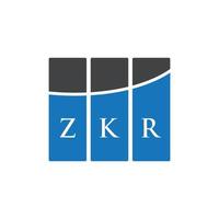 création de logo de lettre zkr sur fond blanc. concept de logo de lettre initiales créatives zkr. conception de lettre zkr. vecteur