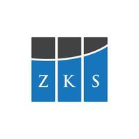 création de logo de lettre zks sur fond blanc. concept de logo de lettre initiales créatives zks. conception de lettre zks. vecteur