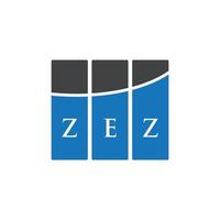 création de logo de lettre zez sur fond blanc. concept de logo de lettre initiales créatives zez. conception de lettre zez. vecteur