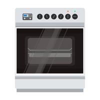 illustration d'icône de vecteur de cuisinière de four. cuisson des aliments cuisine pizza cuiseur isolé. symbole électrique de la maison micro-ondes