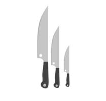 couteau cuisine ensemble vecteur coutellerie chef illustration cuisine acier restaurant outil équipement isolé icône