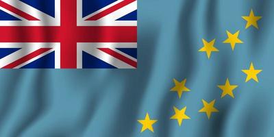 tuvalu réaliste waving flag vector illustration. symbole d'arrière-plan du pays national. le jour de l'indépendance
