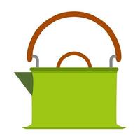 bouilloire thé icône illustration vectorielle café théière fond boisson cuisine vapeur isolé pot chaud