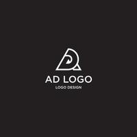 ad ou da vecteur de conception de logo initial