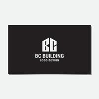 vecteur de conception de logo bâtiment bc