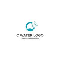 c vecteur de conception de logo de l'eau