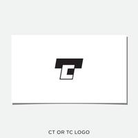 vecteur de conception de logo ct ou tc