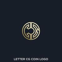 création de logo cg coin ou cg circle vecteur