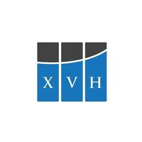 création de logo de lettre xvh sur fond blanc. concept de logo de lettre initiales créatives xvh. conception de lettre xvh. vecteur