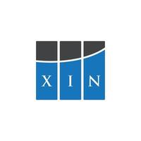création de logo de lettre xin sur fond blanc. concept de logo de lettre initiales créatives xin. conception de lettre xin. vecteur