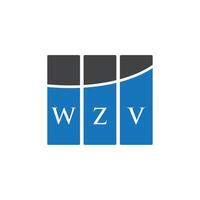 création de logo de lettre wzv sur fond blanc. concept de logo de lettre initiales créatives wzv. conception de lettre wzv. vecteur