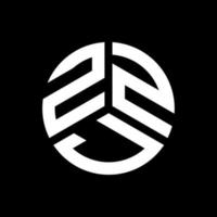 création de logo de lettre zzj sur fond noir. concept de logo de lettre initiales créatives zzj. conception de lettre zzj. vecteur