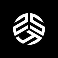 création de logo de lettre zsy sur fond noir. concept de logo de lettre initiales créatives zsy. conception de lettre zsy. vecteur