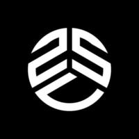 création de logo de lettre zsv sur fond noir. concept de logo de lettre initiales créatives zsv. conception de lettre zsv. vecteur