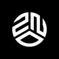 création de logo de lettre zno sur fond noir. concept de logo de lettre initiales créatives zno. conception de lettre zno. vecteur