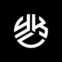 création de logo de lettre ykv sur fond noir. concept de logo de lettre initiales créatives ykv. conception de lettre ykv. vecteur