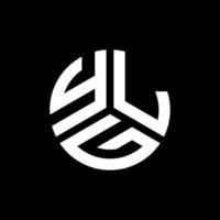 création de logo de lettre ylg sur fond noir. concept de logo de lettre initiales créatives ylg. conception de lettre ylg. vecteur