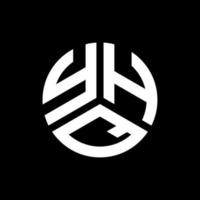 création de logo de lettre yhq sur fond noir. concept de logo de lettre initiales créatives yhq. conception de lettre yhq. vecteur