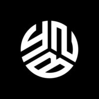 création de logo de lettre ynb sur fond noir. concept de logo de lettre initiales créatives ynb. conception de lettre ynb. vecteur