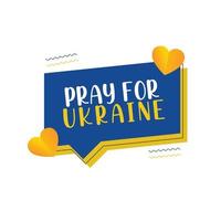 priez pour l'ukraine message court illustration vecteur