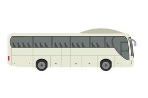 voyage express bus touristique vecor plat illustration design isolé sur blanc vecteur