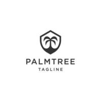 palmier logo icône modèle de conception vecteur plat