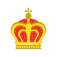 vecteur de couronne roi reine icône isolée conception royale. illustration de symbole bijoux de princesse de luxe.