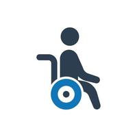 icône handicap, icône handicap accessibilité fauteuil roulant, icône handicapé vecteur