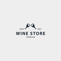 magasin de vin icône signe symbole hipster vintage logo design vecteur